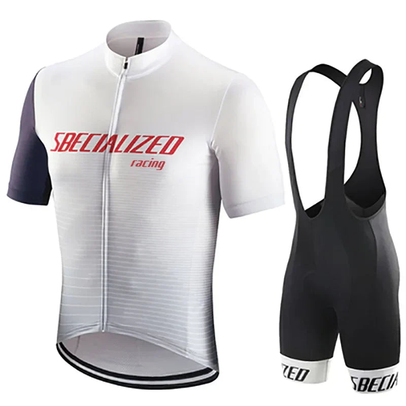 Heren Fietskleding Set – Ademende Wielertrui met Bib Shorts & Sneldrogend Comfort