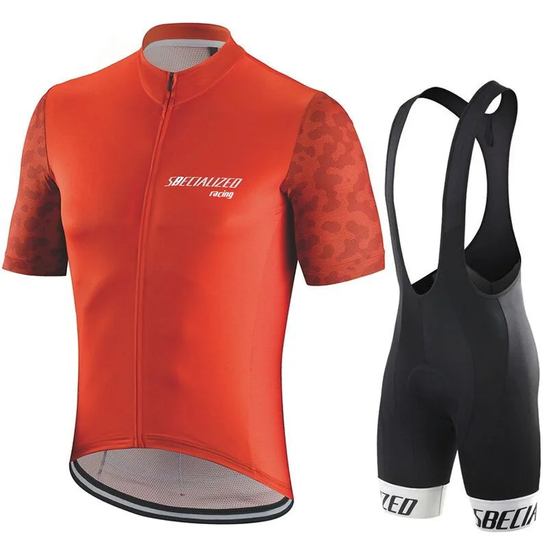 Heren Fietskleding Set – Ademende Wielertrui met Bib Shorts & Sneldrogend Comfort