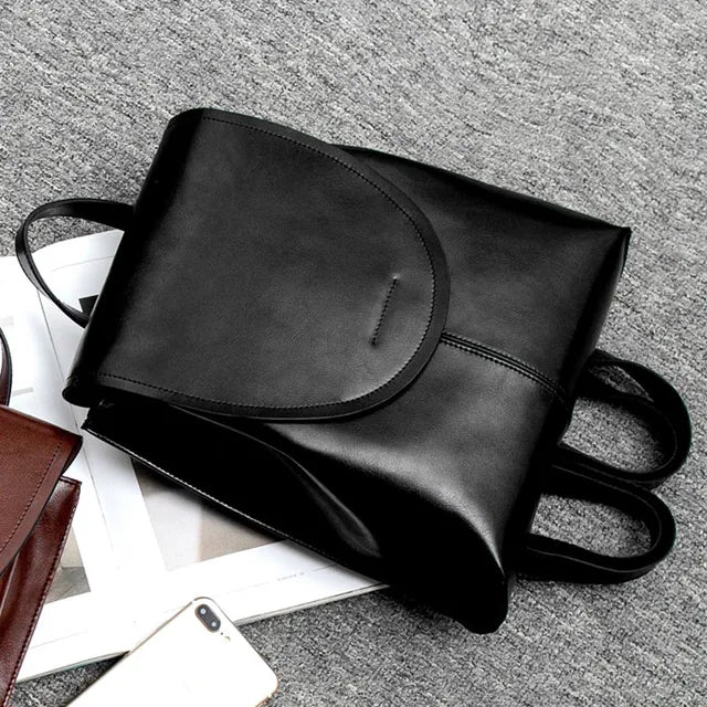 Veala | Trendy Leren Rugzak Voor Vrouwen - Luxe, Veelzijdig & Tijdloos