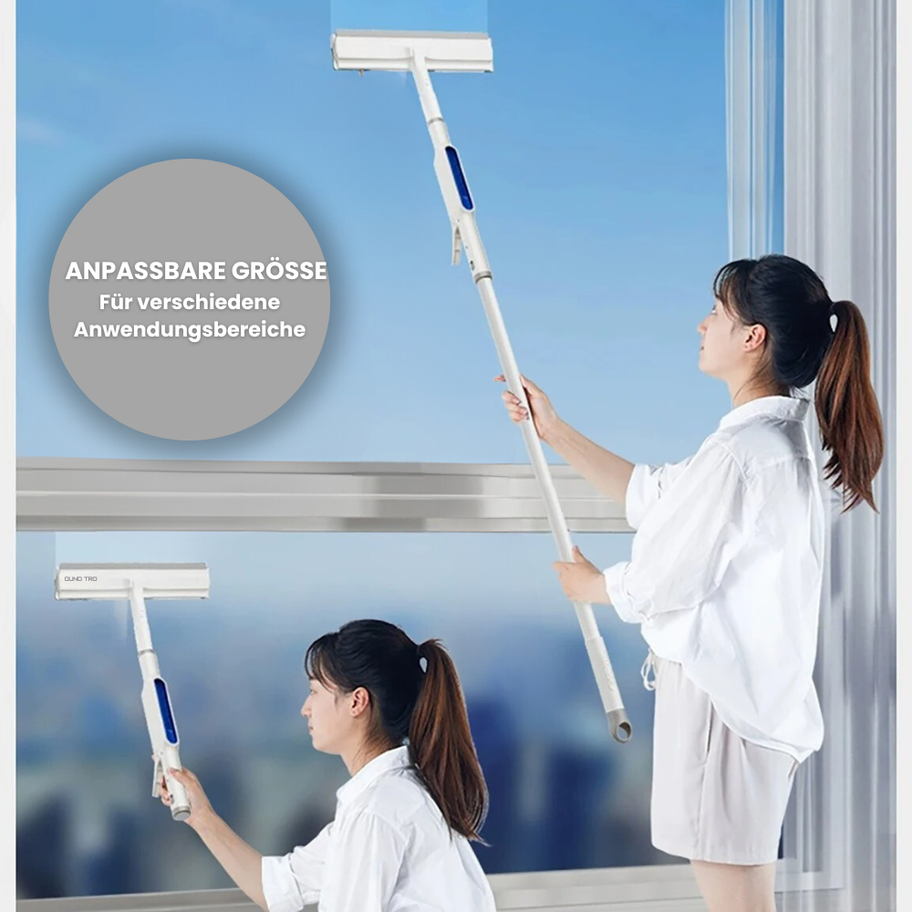 3-in-1 Draaibare Ramenreiniger met Telescoopsteel en Sprayfunctie