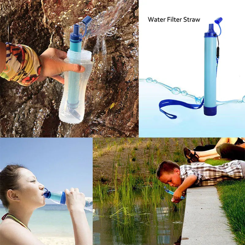 Waterfilter voor Noodsituaties – Draagbaar Survival Waterzuiveringssysteem met 4-Fase Filter | Outdoor & Prepping