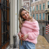 Trui Dames, Off-shoulder Trui | Effen - Zoet - Ideaal voor Casual en Formele Gelegenheden