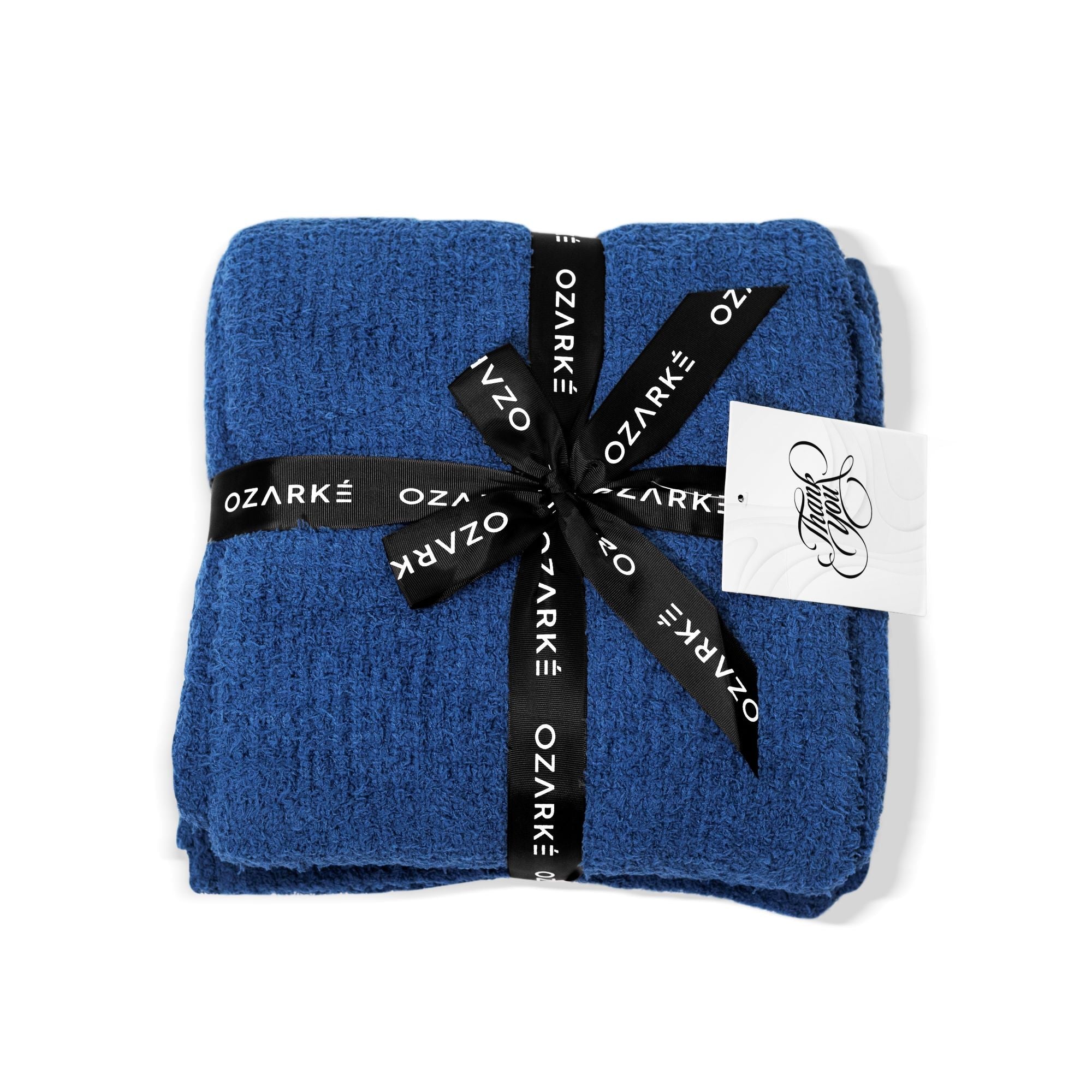 Luxurious Ribbed-Edge Throw Blanket -Comfortabel en Stijlvol Dekentje