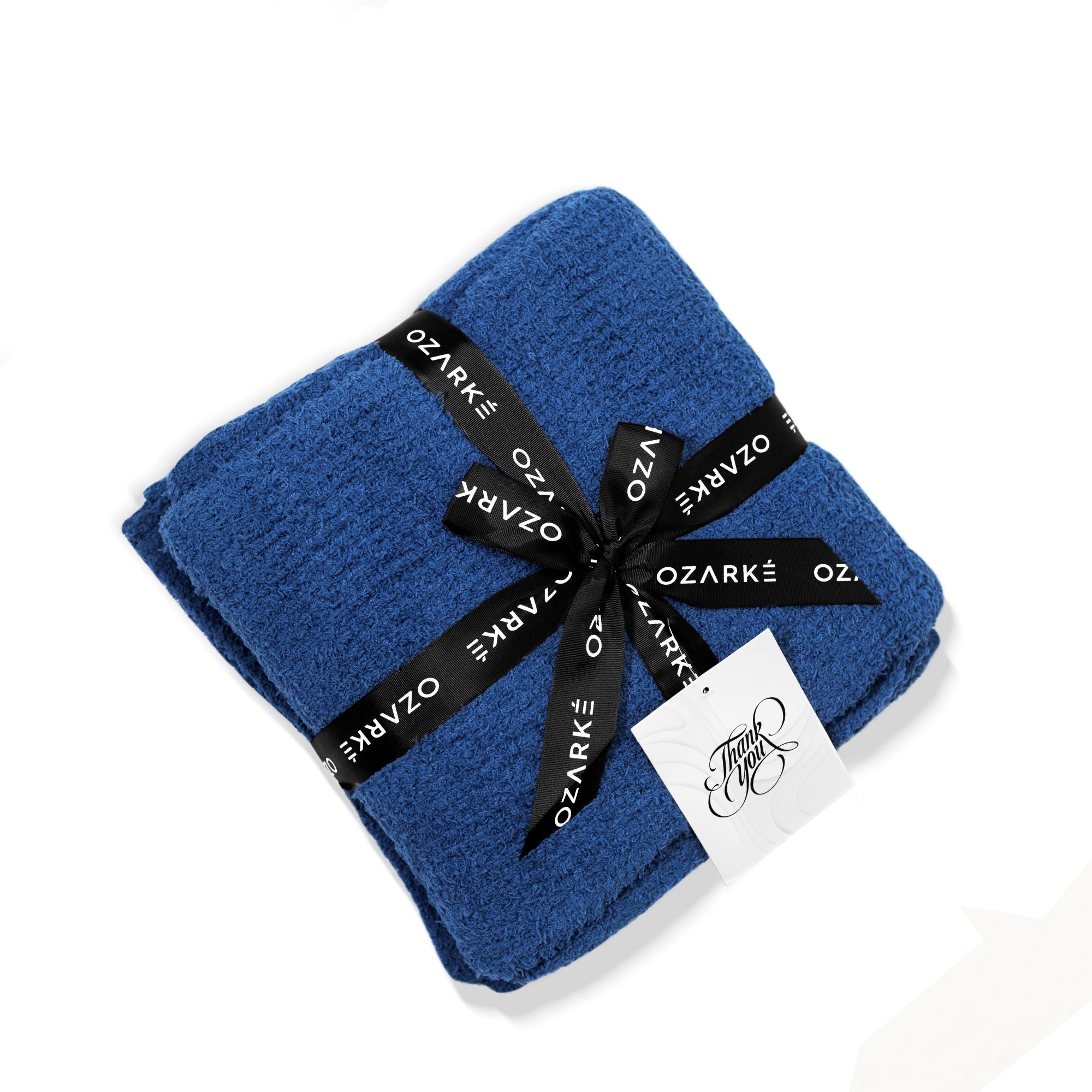 Luxurious Ribbed-Edge Throw Blanket -Comfortabel en Stijlvol Dekentje