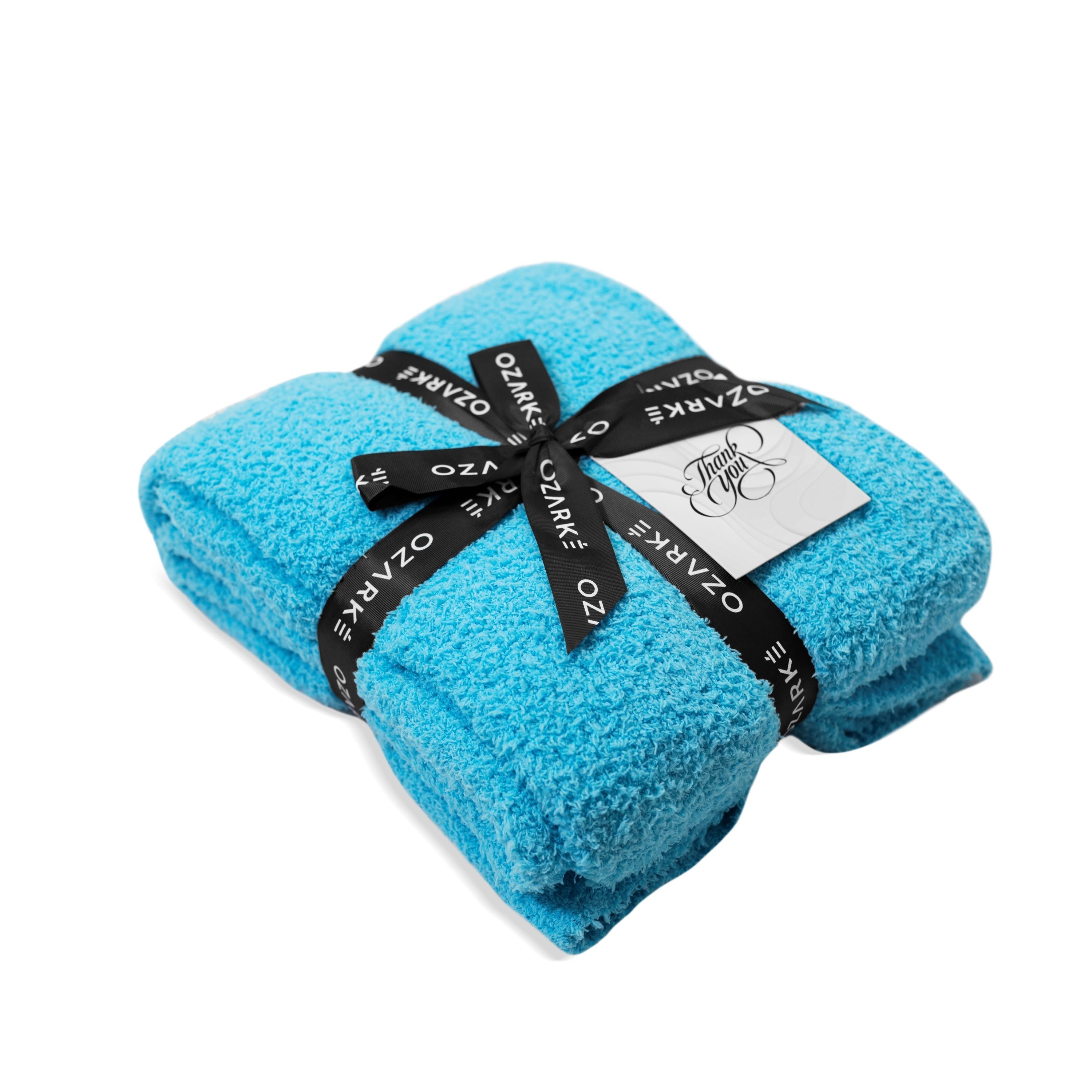 Luxurious Ribbed-Edge Throw Blanket -Comfortabel en Stijlvol Dekentje