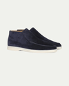 Comfortabele Hoge Suede Loafers Navy - Regular Fit - Puento Fortade - TP 16 - Essential Navy