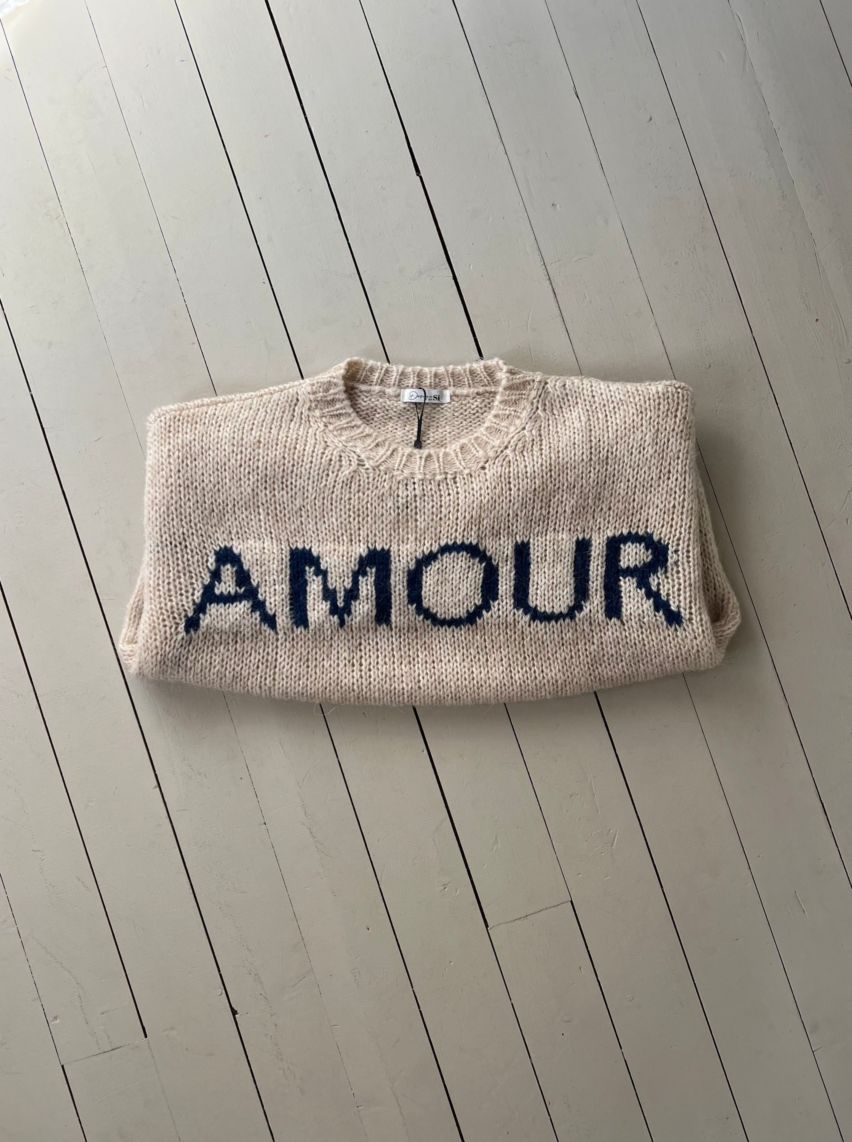 Belle Couture | Beige 'Amour' Gebreide Trui voor Dames