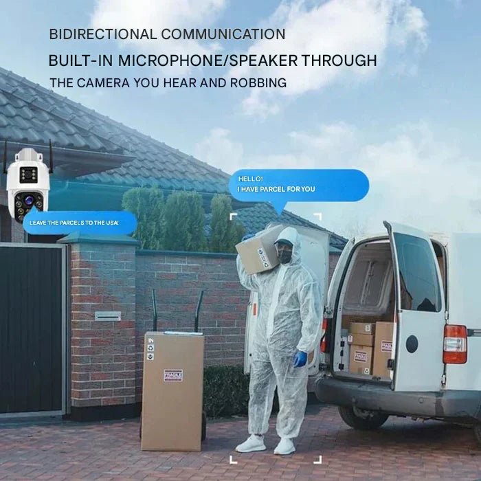 DualGuard Solar 4K – Draadloze beveiligingscamera met zonnepaneel en 360° panoramisch zicht