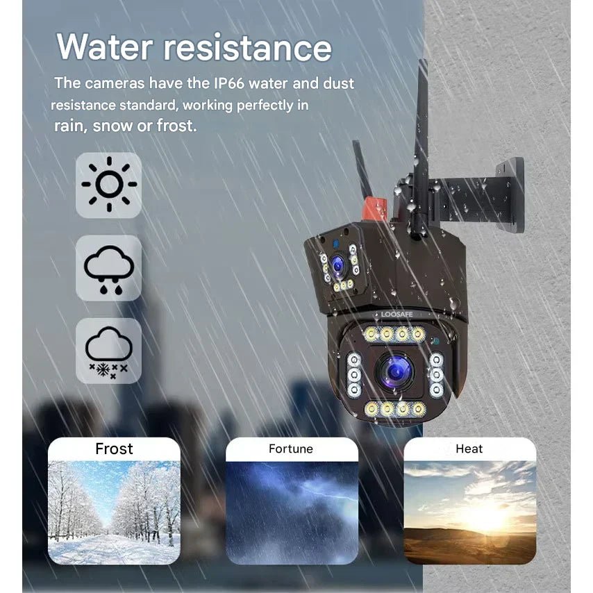 DualGuard Solar 4K – Draadloze beveiligingscamera met zonnepaneel en 360° panoramisch zicht