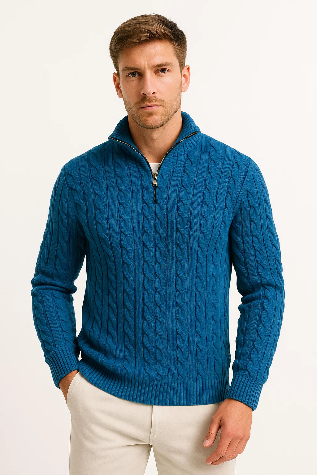Steef | Elegante kwartritssluiting Trui