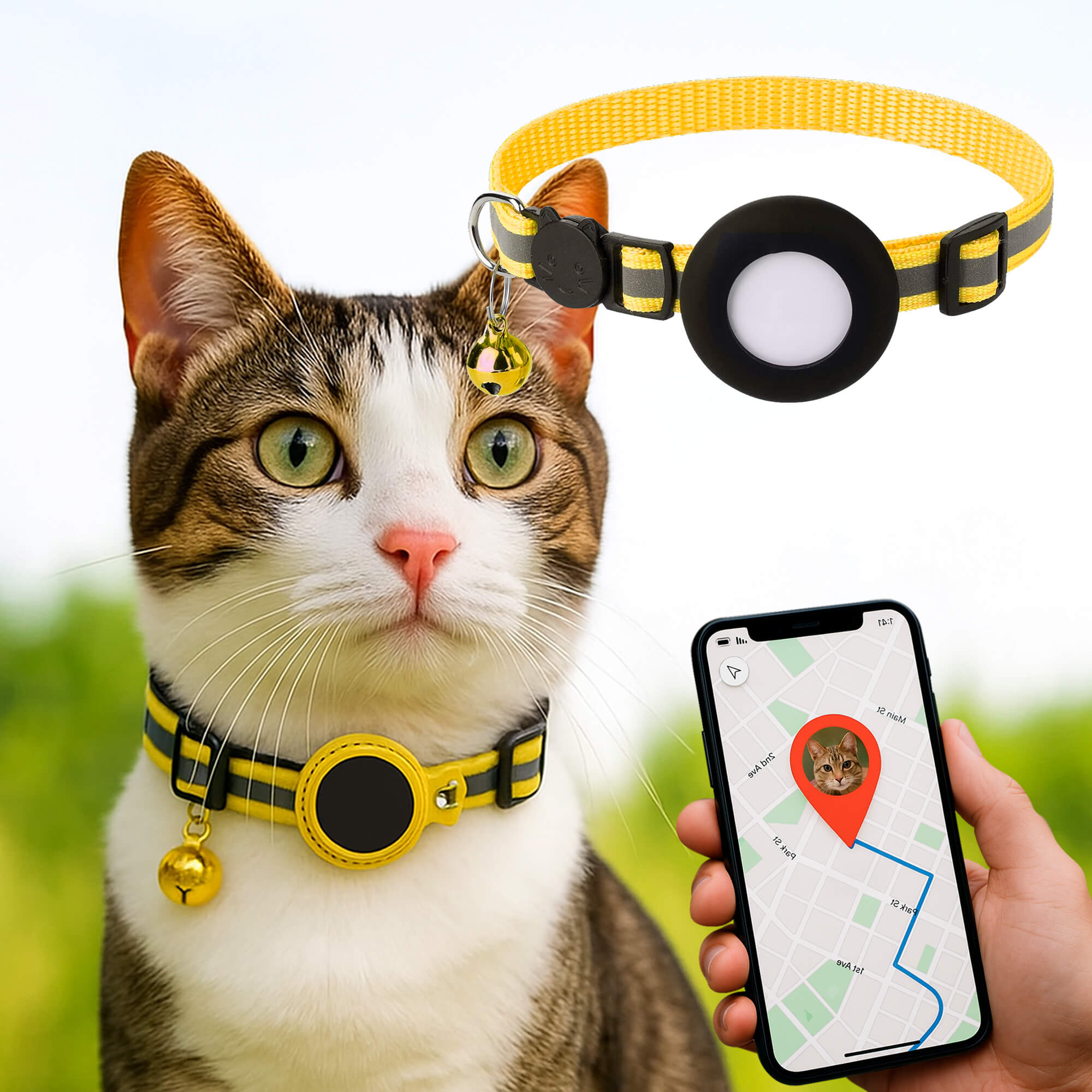 CATGUARD – GPS Halsband voor Katten met Reflecterend Design