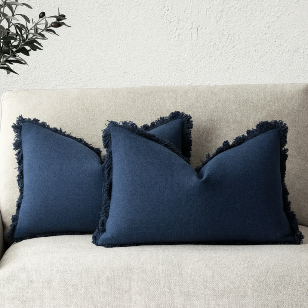 Koraal Kussenslopen Set - Katoen-Linnen, Luxe Woonaccessoire