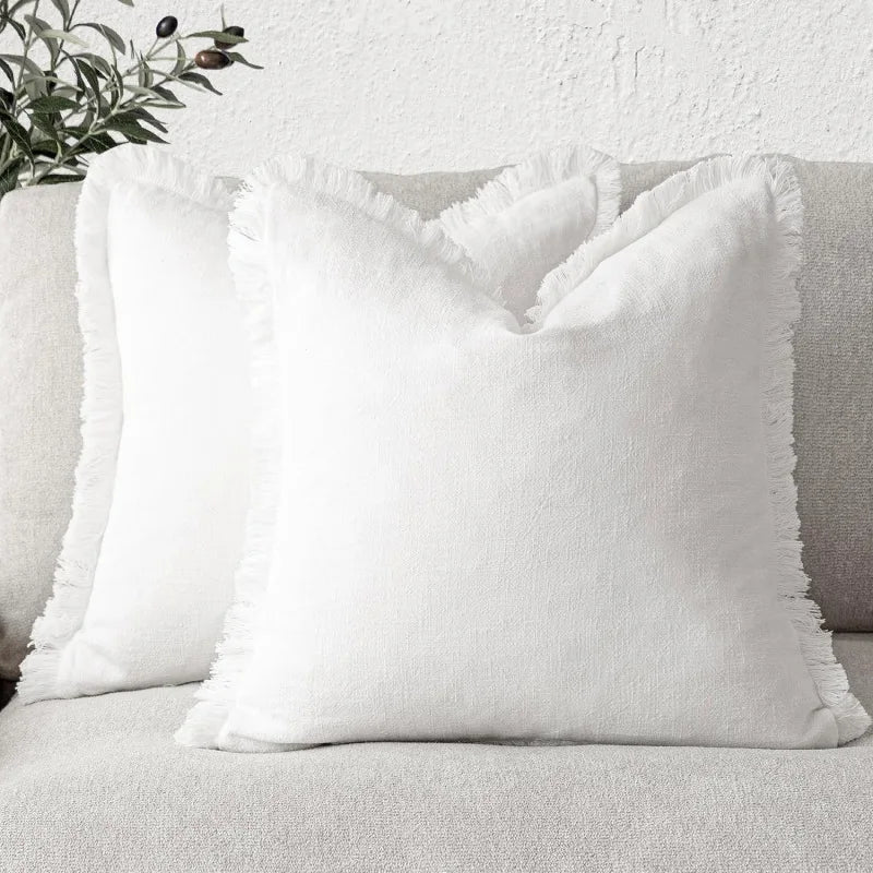 Koraal Kussenslopen Set - Katoen-Linnen, Luxe Woonaccessoire