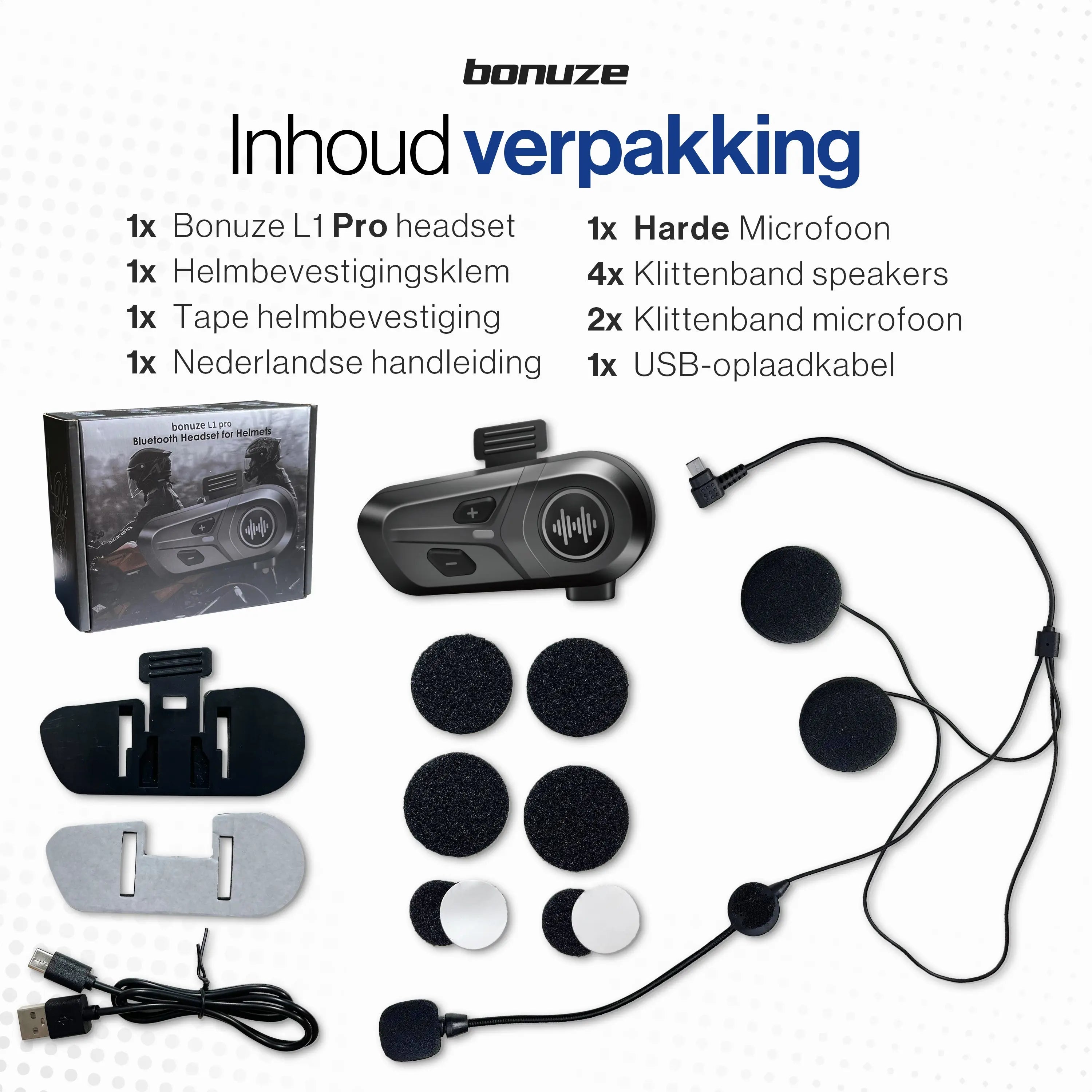 HEARPRO L1 Pro Motorhelm Headset