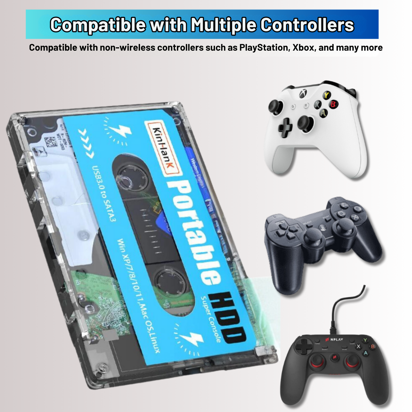 GameStation Retro Cassette | Retro gaming | Plug & play gameconsole met meer dan 100.000 spellen