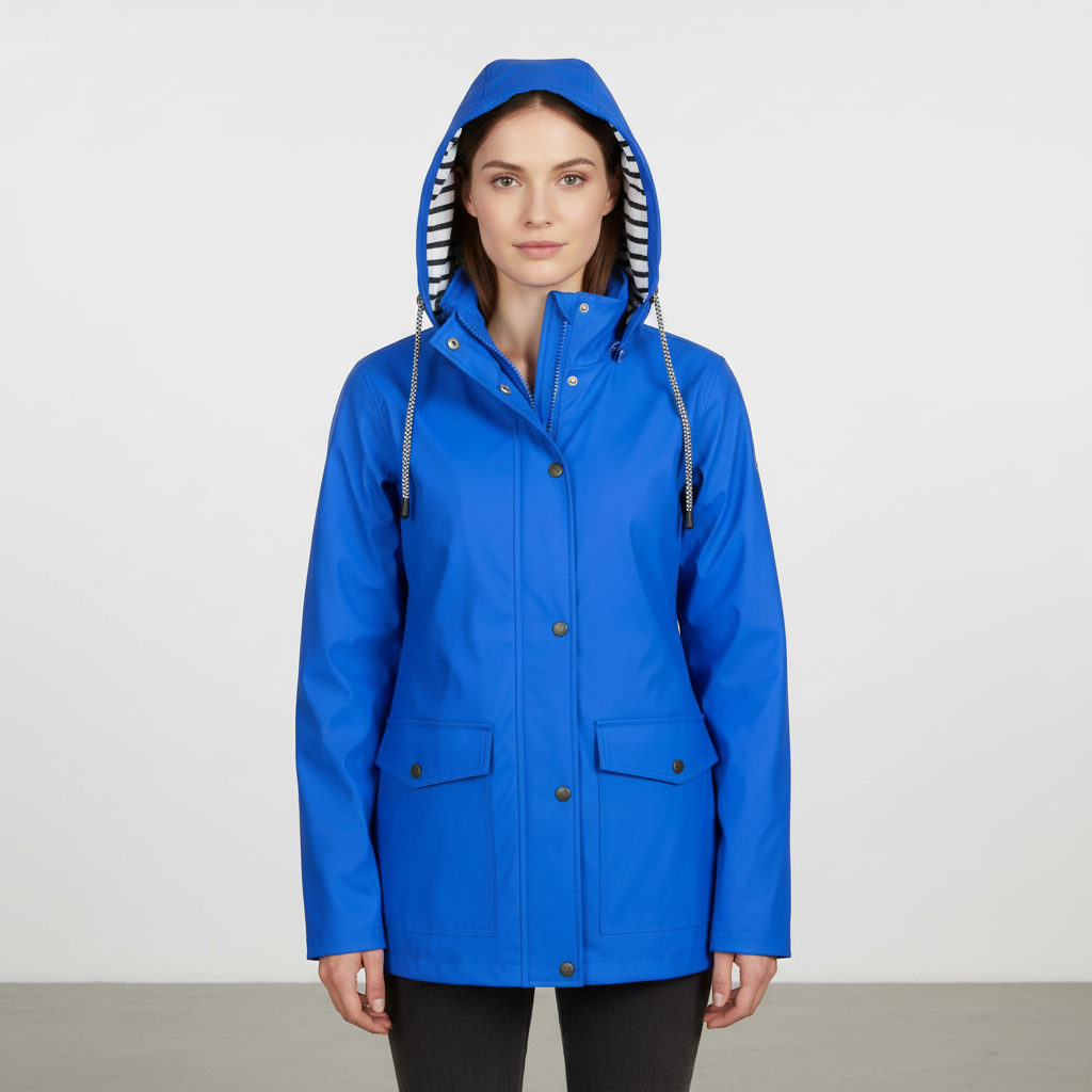 Noora Damesjas met Capuchon - Lichte Overgangsjas met Gestreepte Voering en Steekzakken - Casual Herfstjas voor Dames in 10 Kleuren