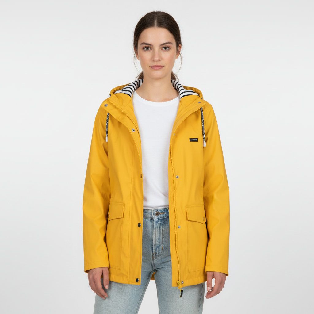 Noora Damesjas met Capuchon - Lichte Overgangsjas met Gestreepte Voering en Steekzakken - Casual Herfstjas voor Dames in 10 Kleuren