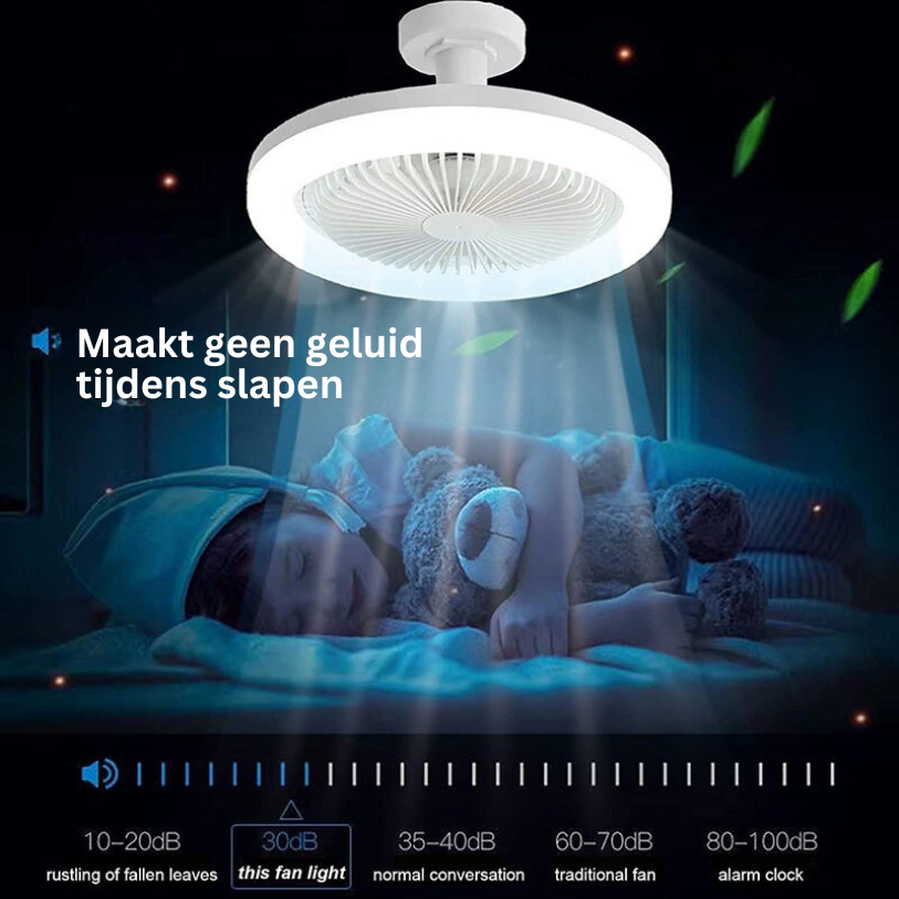 Plafondventilator met Licht, Schroef in Elke Lampfitting, met Afstandsbediening