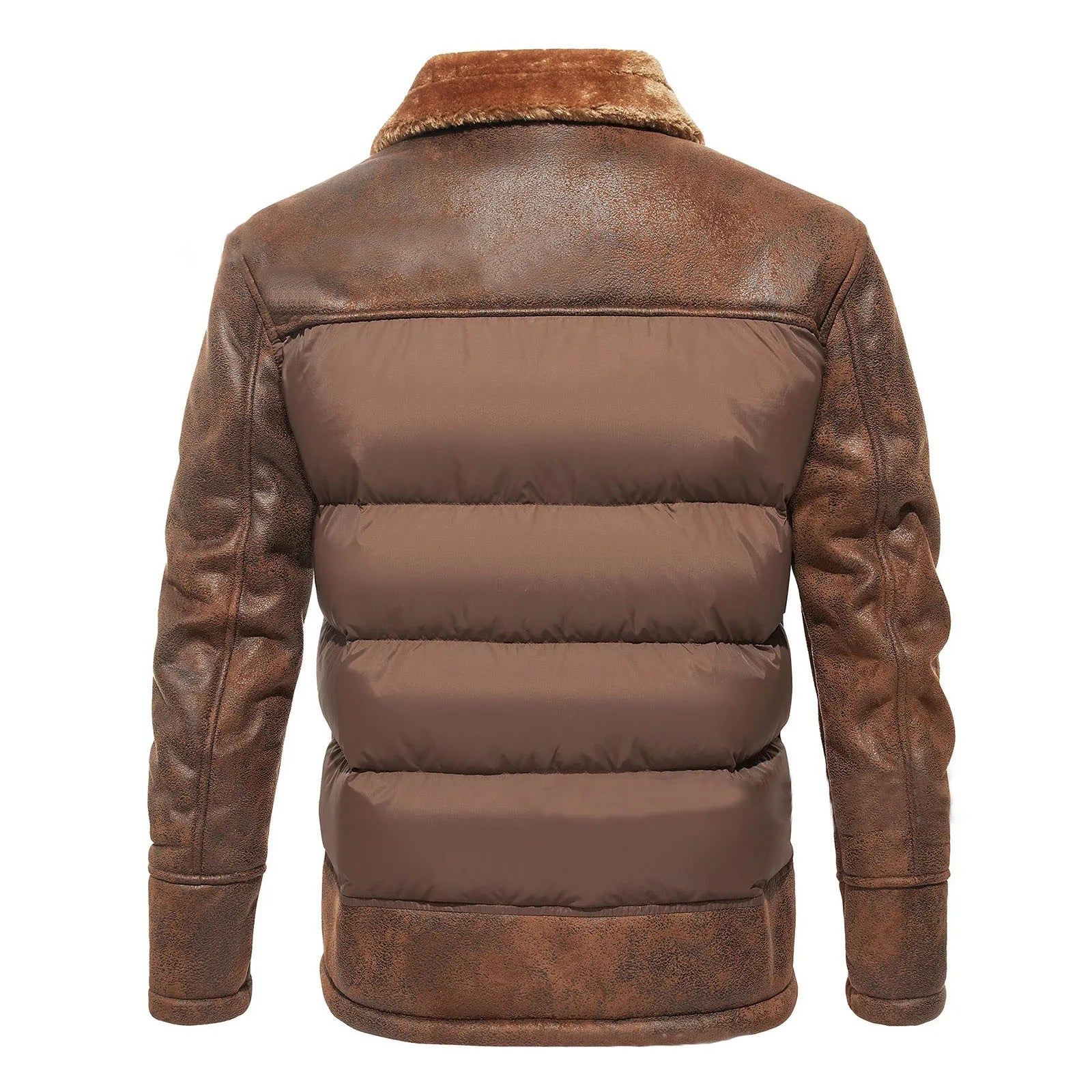Leren Dons Gevoerde Jas - Jas Heren - Regular Fit - Puento Fortade - TP 31 - Essential