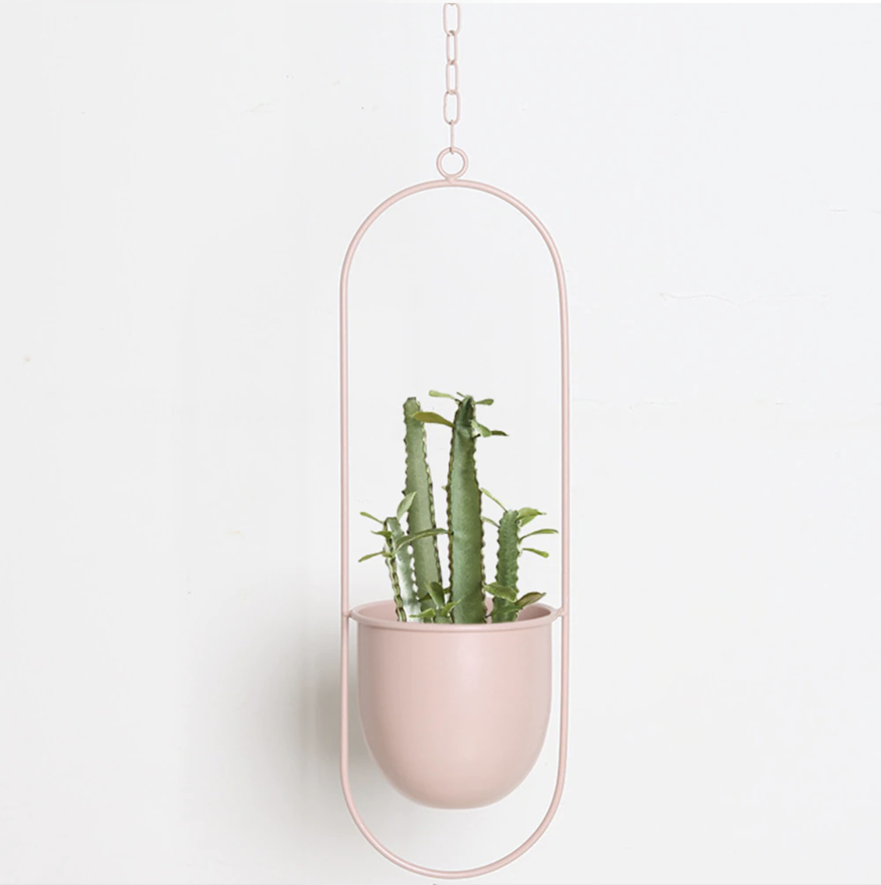 Plant&Tuin | Moderne Minimalistische Plantenhanger van IJzer met Aanpasbare Hangketting – Perfect voor Muurdecoratie