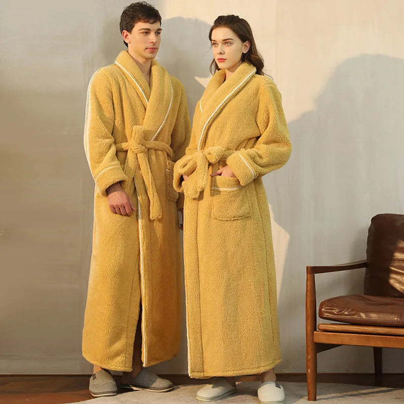 Calmora Badjas met Ceintuur voor Dames en Heren - Zachte Ochtendjas met Sjaalkraag en Lange Mouwen - Warme Kamerjas in 9 Kleuren, Maat S tot 2XL