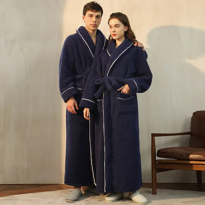 Calmora Badjas met Ceintuur voor Dames en Heren - Zachte Ochtendjas met Sjaalkraag en Lange Mouwen - Warme Kamerjas in 9 Kleuren, Maat S tot 2XL