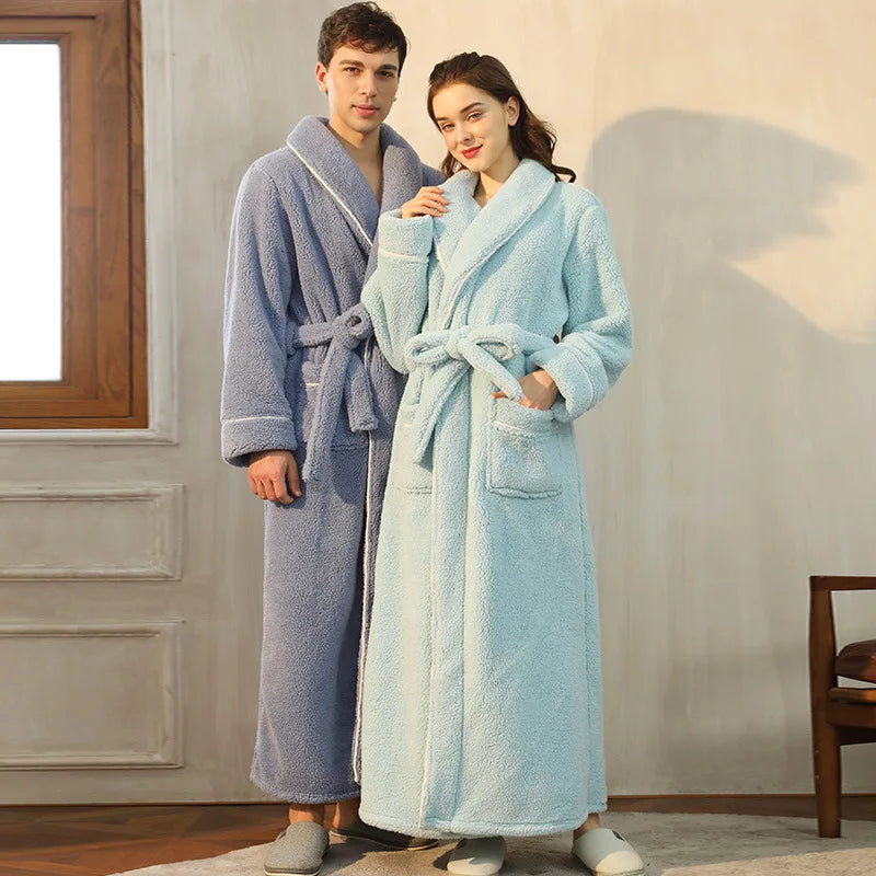 Calmora Badjas met Ceintuur voor Dames en Heren - Zachte Ochtendjas met Sjaalkraag en Lange Mouwen - Warme Kamerjas in 9 Kleuren, Maat S tot 2XL