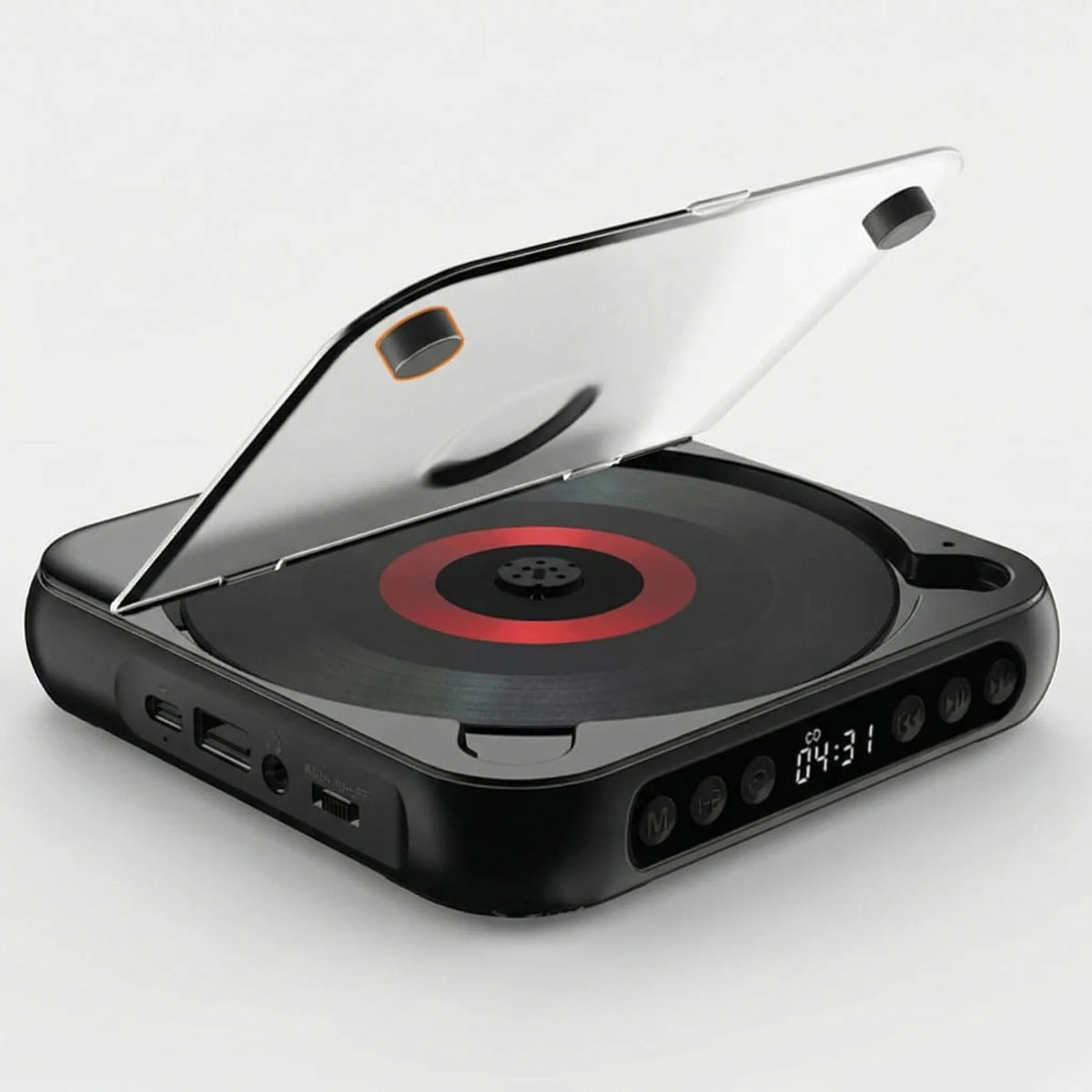 Navando Draagbare CD-Speler met Bluetooth - Compact en Licht, voor CD, CD-R, CD-RW en MP3 - Oplaadbaar via USB-C, met 3,5 mm Aansluiting
