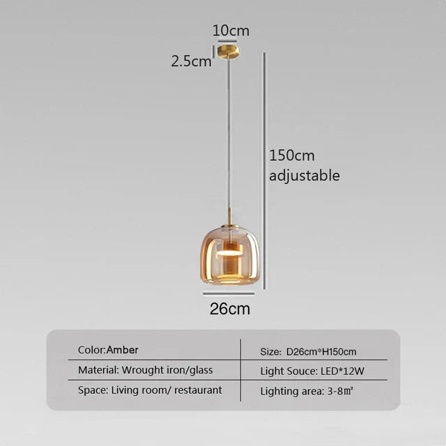 BAUHAUS | Transparent Light - Minimalistische Glazen Hanglamp
