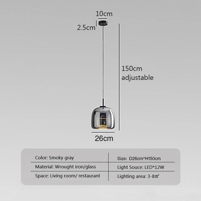 BAUHAUS | Transparent Light - Minimalistische Glazen Hanglamp