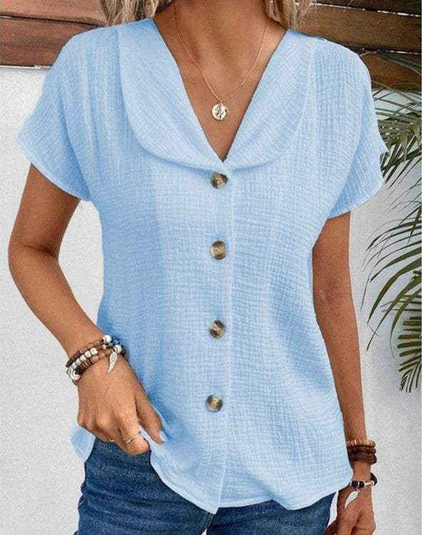 Casual Korte Mouwen Blouse - Visconte