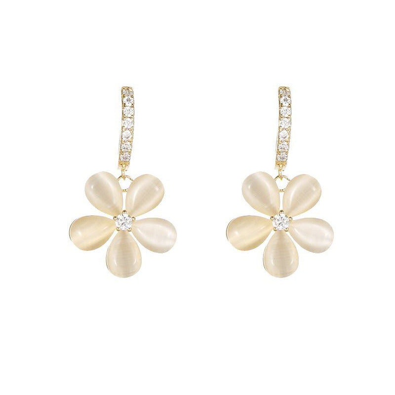 Sanslune™ | Flawless Petal Opal Earrings