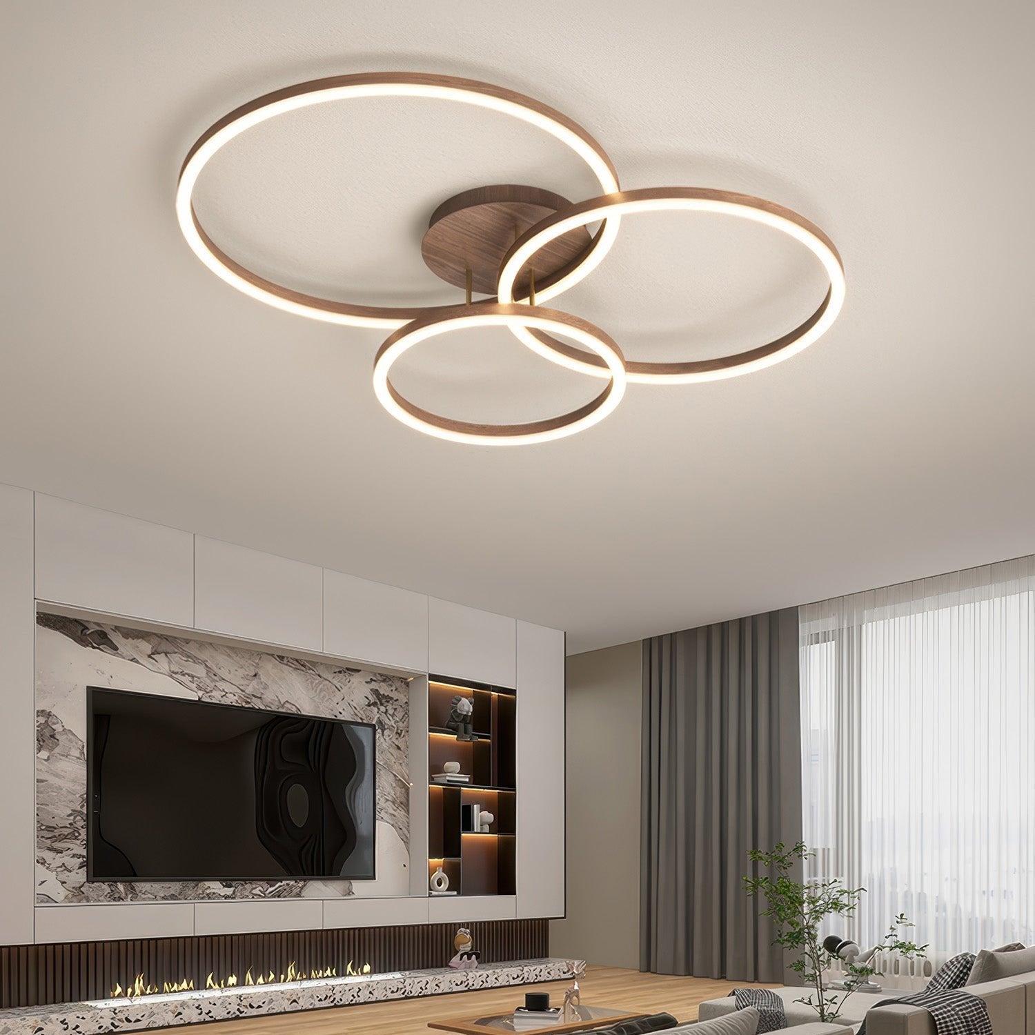 RingLuma | Energiezuinige LED plafondlamp | Elegant ringontwerp | Modern design | IJzer en acryl | AC 90-260V | Diverse afmetingen | Verfijnde sfeer voor elke kamer