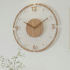 TimeWood - Nordische Stilvolle Massieve Houten Wanduhr 14 Zoll