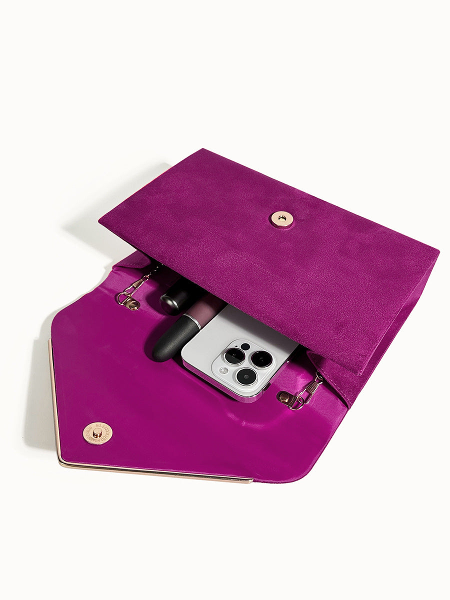 Segreto Suède-stijl Fluwelen Envelop Handtas