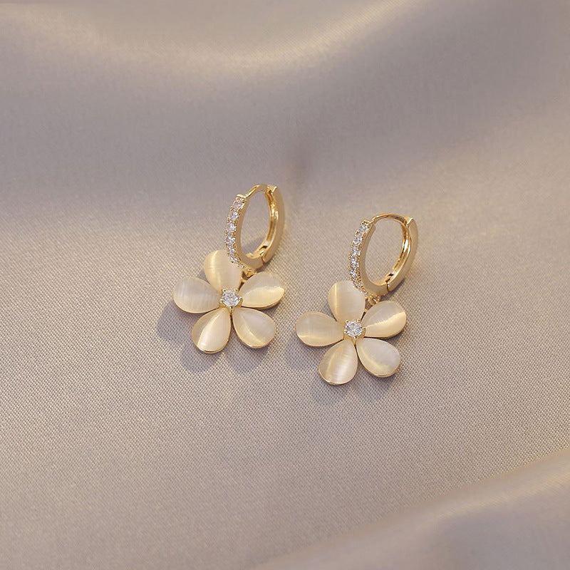 Sanslune™ | Flawless Petal Opal Earrings