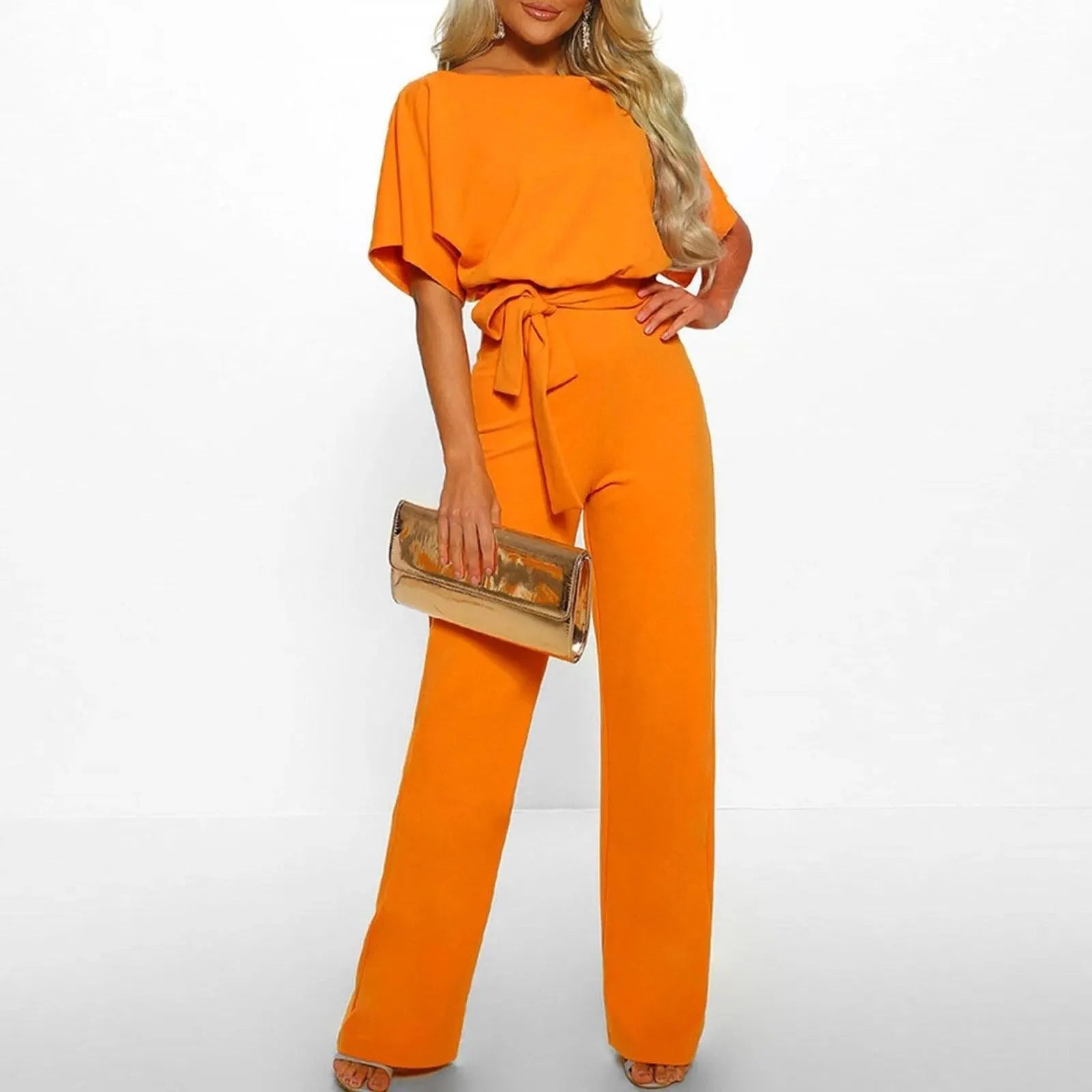 Stijlvolle Jumpsuit met Tailleband - Visconte