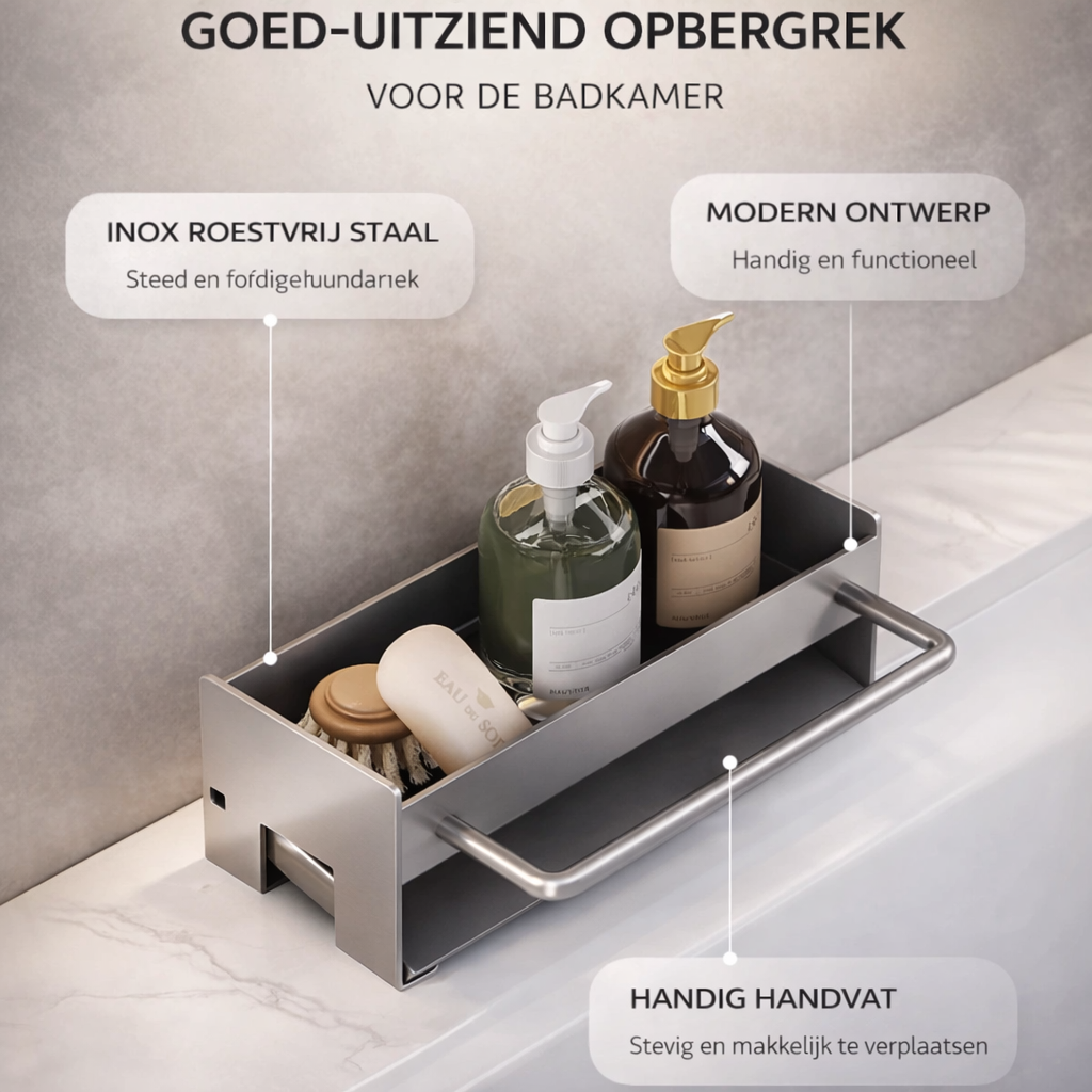 Gootsteen Organizer Sponshouder | Altijd Droog & Opgeruimd Aanrecht