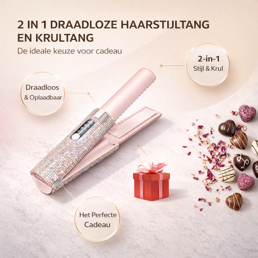 Elektrische Haarborstel Styler 2-in-1 | Salon Resultaat in Minuten Thuis