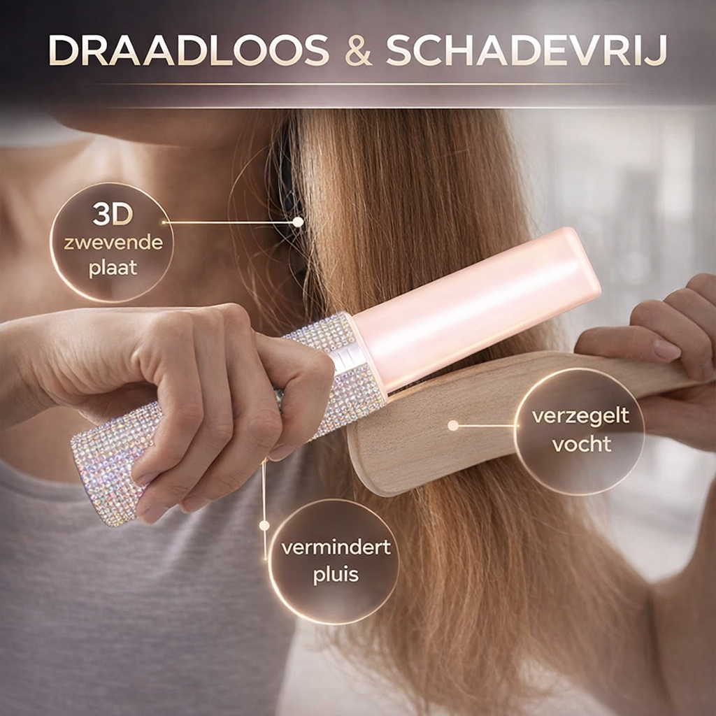 Elektrische Haarborstel Styler 2-in-1 | Salon Resultaat in Minuten Thuis