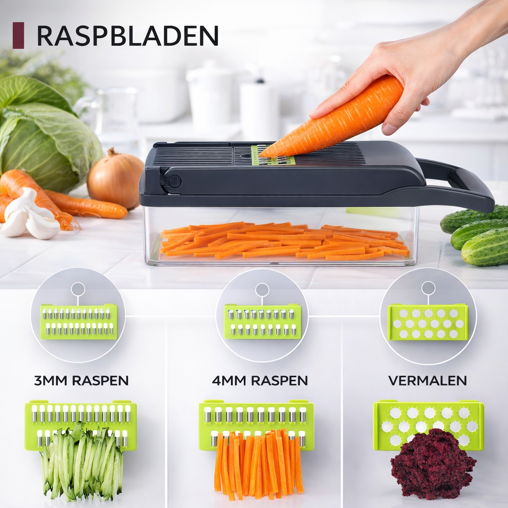 Groentesnijder 16-in-1 | Tijdbesparend | ui snijder keuken