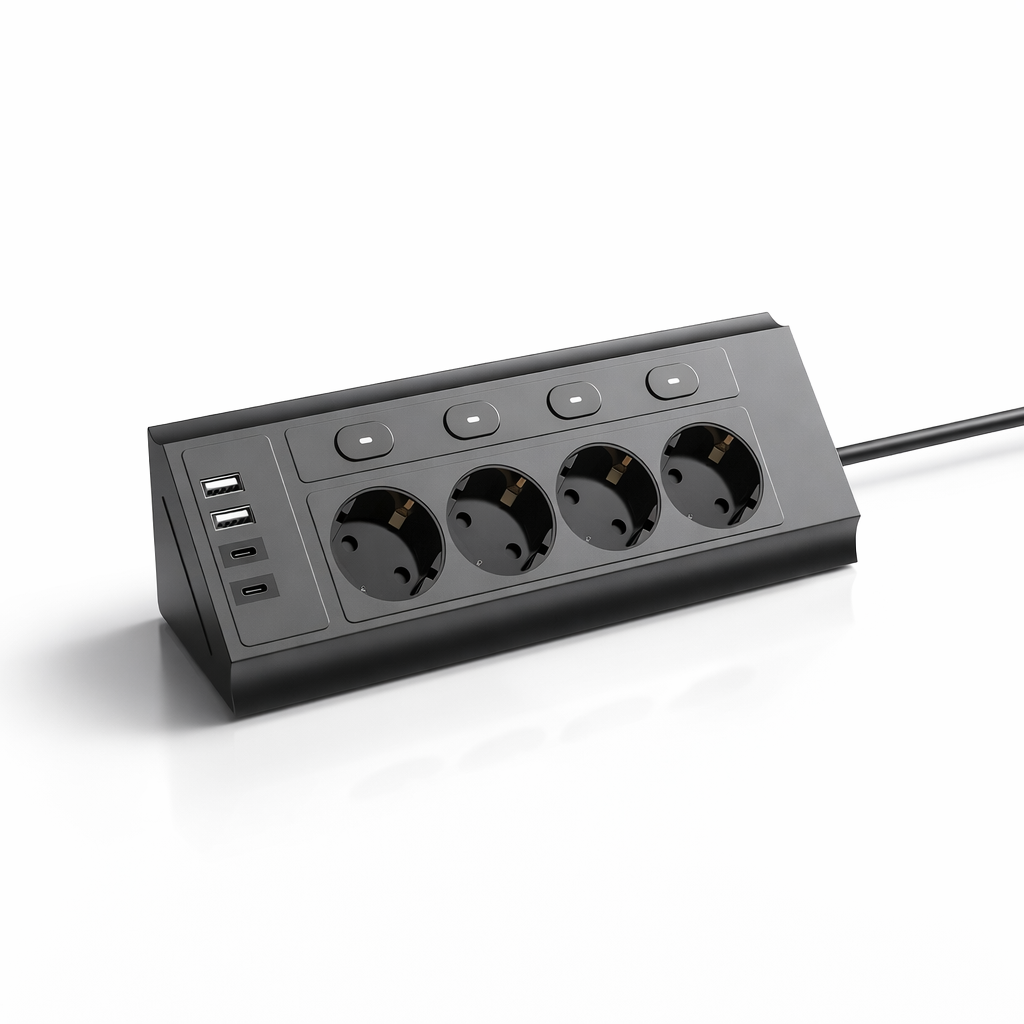 Stekkerdoos 8-in-1 | USB & Type-C | verlengsnoer stopcontact