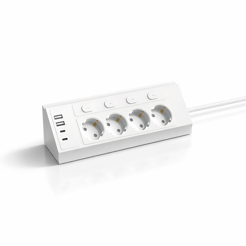 Stekkerdoos 8-in-1 | USB & Type-C | verlengsnoer stopcontact