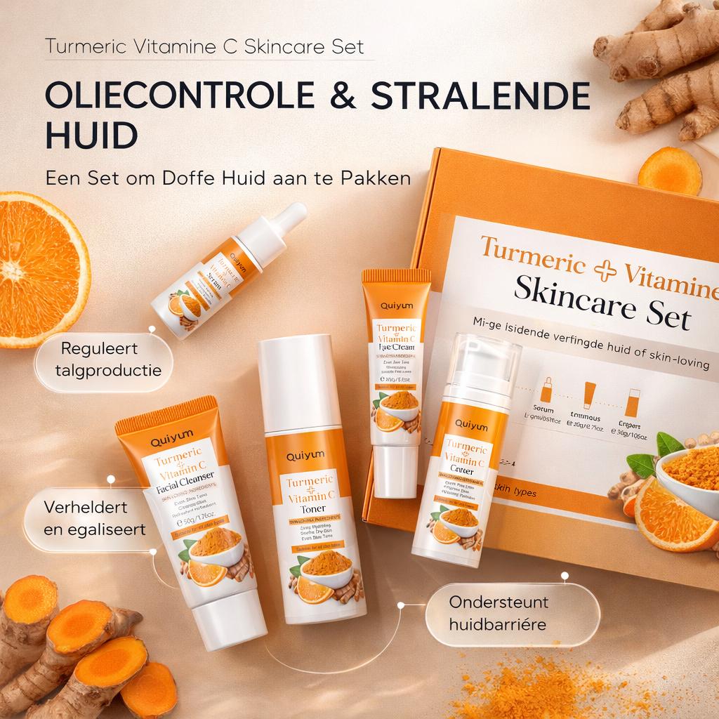 Kurkuma Skincare Set | Verstevigt & hydrateert | huidverzorging set