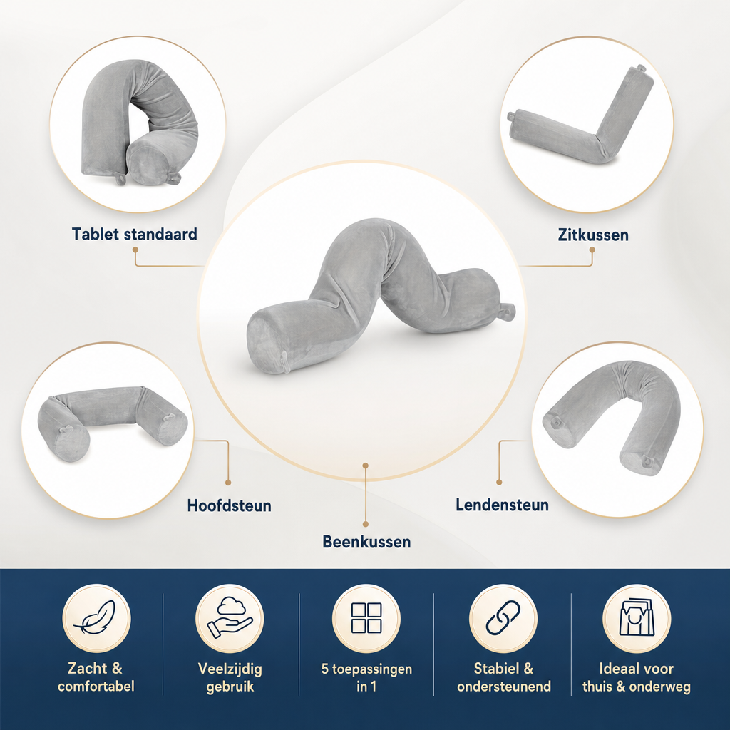 Travelease | Ergonomisch Reiskussen voor Nekondersteuning | reiskussen ergonomisch nekkussen vliegtuig kussen
