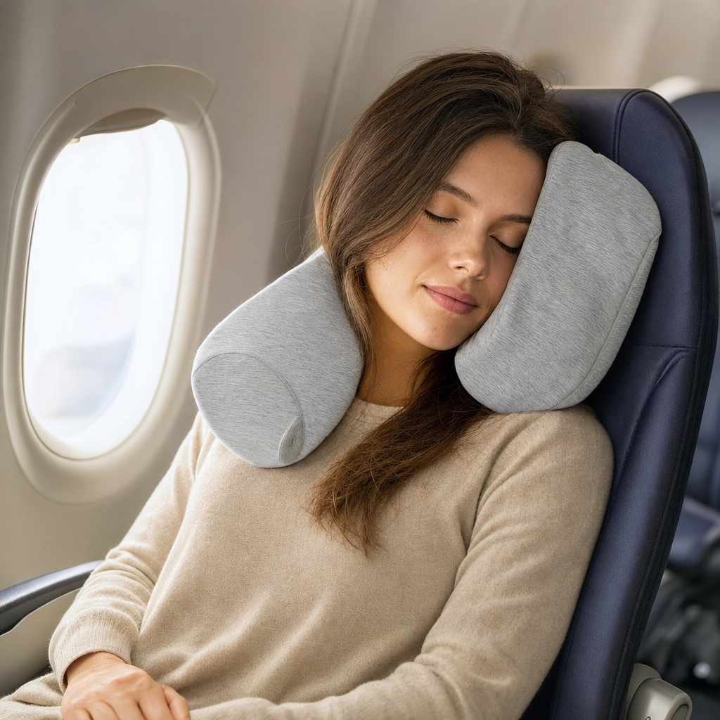 Travelease | Ergonomisch Reiskussen voor Nekondersteuning | reiskussen ergonomisch nekkussen vliegtuig kussen