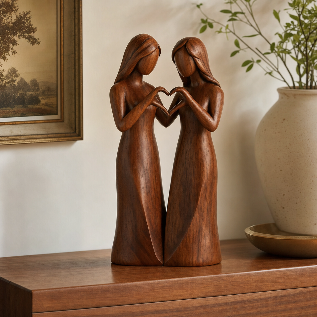 Bondora | Kunsthars Sculptuur voor Vriendschap en Decoratie | kunsthars beeld vriendschap sculptuur decoratief beeldje