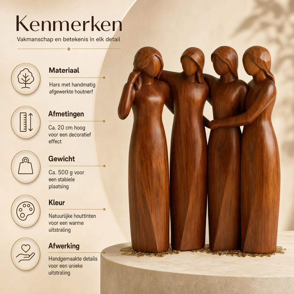 Bondora | Kunsthars Sculptuur voor Vriendschap en Decoratie | kunsthars beeld vriendschap sculptuur decoratief beeldje