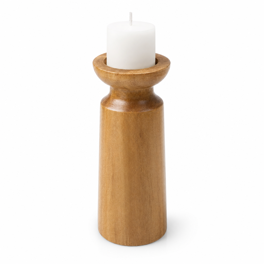 Cedaro | 3 Delige Houten Kerzenhalter Set | houten kandelaar set kaarsenhouder woondecoratie