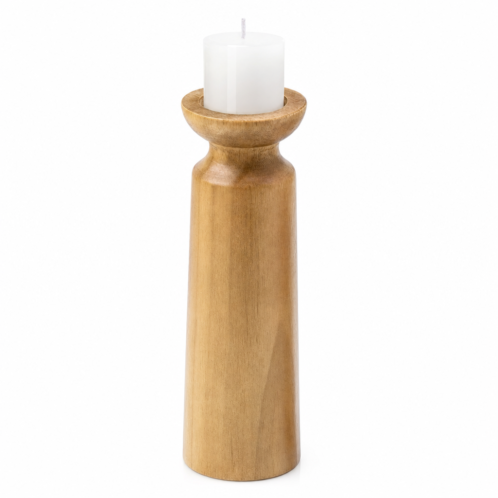 Cedaro | 3 Delige Houten Kerzenhalter Set | houten kandelaar set kaarsenhouder woondecoratie